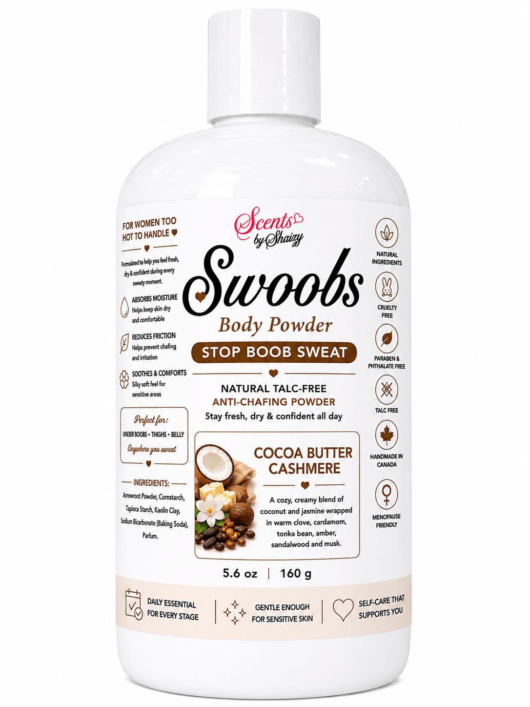 Swoobs Body Powder — Natural Talc-Free Body Dusting Powder - Scents By Shaizy