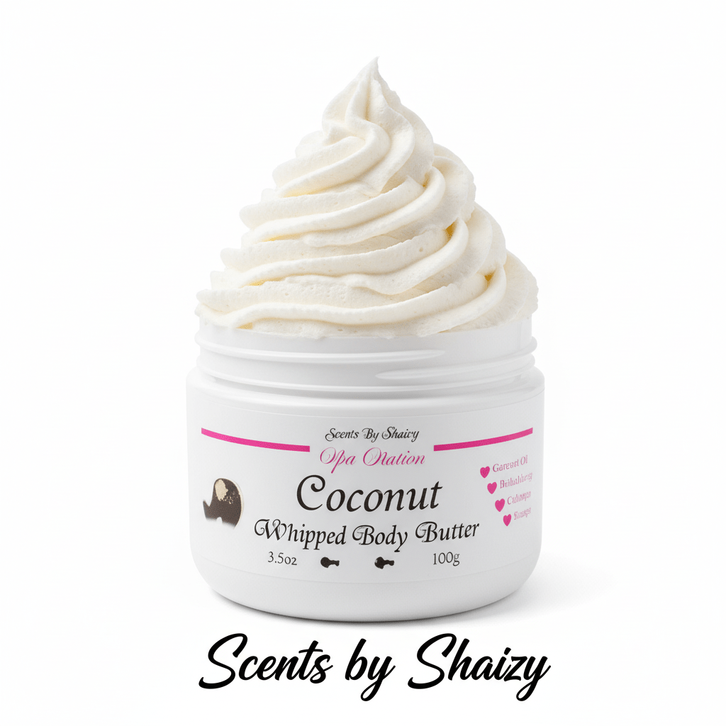 Coconut Body Butter - Whipped Shea Butter Moisturizer for Dry Skin - Scents By Shaizy