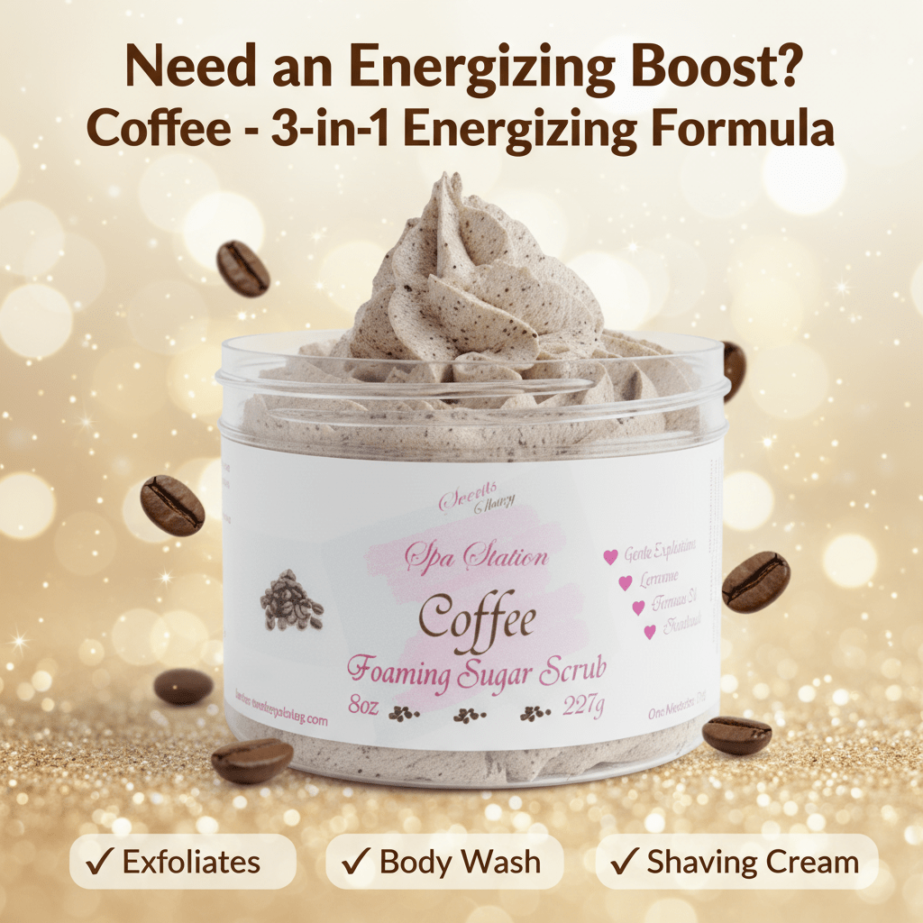 Coffee Foaming Scrub ☕ | 3 - in - 1 Body Scrub & Wash - Scents By Shaizy