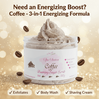 Coffee Foaming Scrub ☕ | 3 - in - 1 Body Scrub & Wash - Scents By Shaizy