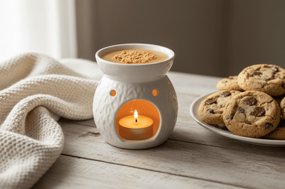 Cookie Crunch wax melt in home - warm buttery cookie fragrance - premium Canadian bakery wax melts Ontario