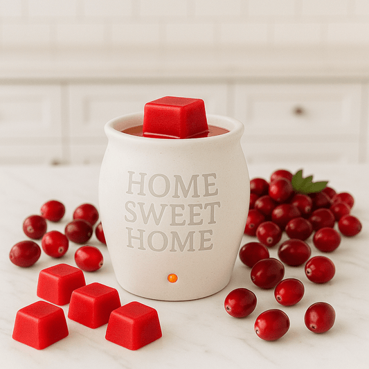 Premium Cranberry wax melt - tart cranberry berry scent - strongest scent throw handcrafted Canadian soy blend wax melts Ontario