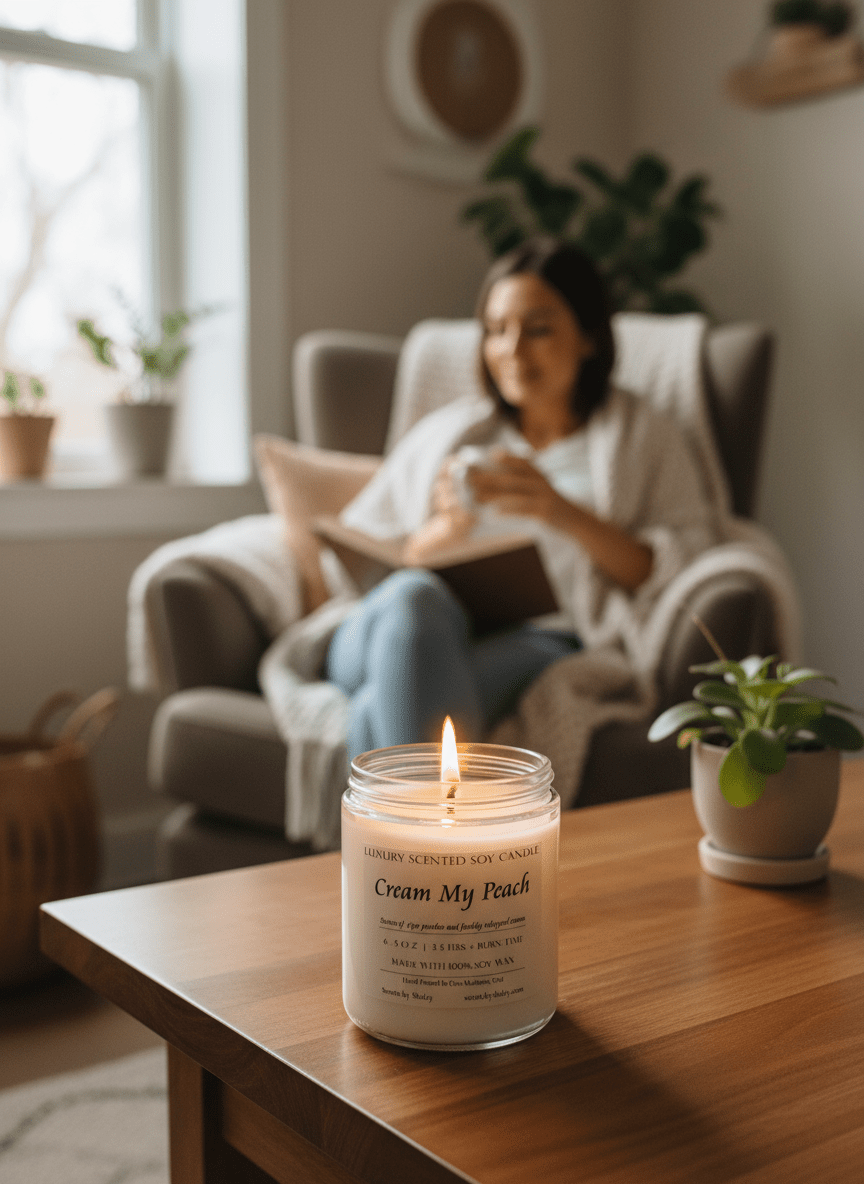 Cream My Peach Soy Candle - Scents By Shaizy