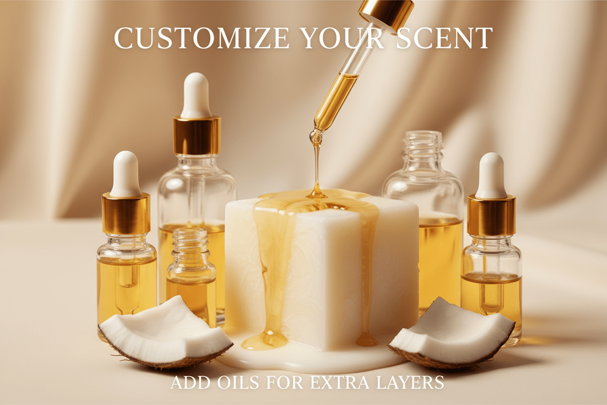 Customize Crazy Coconut wax melts with essential oils - create custom tropical scent blends - premium Canadian artisan