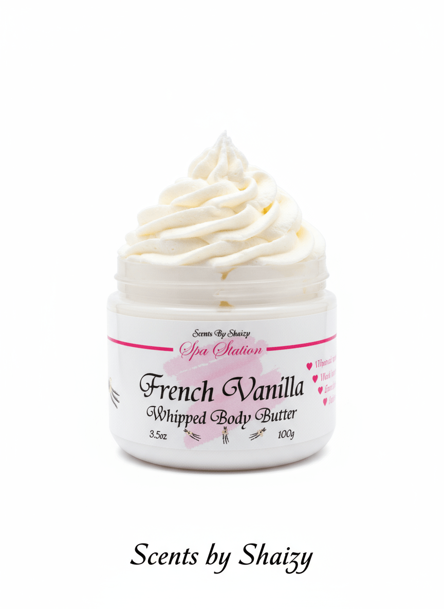 French Vanilla Body Butter - Ultra Hydrating Whipped Shea Butter for Extremely Dry Skin - Scents By Shaizy