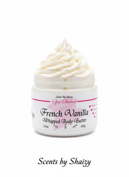 French Vanilla Body Butter - Ultra Hydrating Whipped Shea Butter for Extremely Dry Skin - Scents By Shaizy