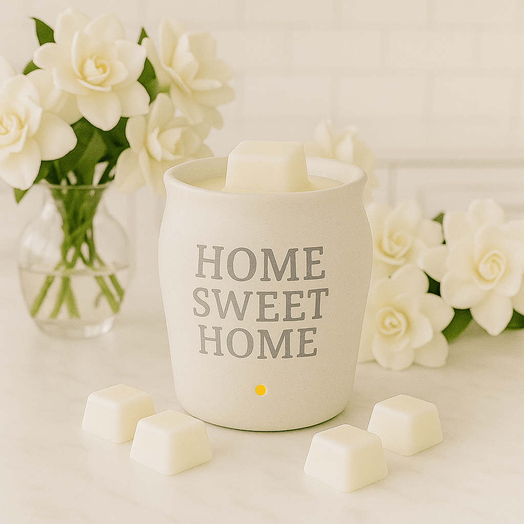 Premium Gardenia wax melt - rich floral gardenia petal scent - strongest scent throw handcrafted Canadian soy blend wax melts Ontario