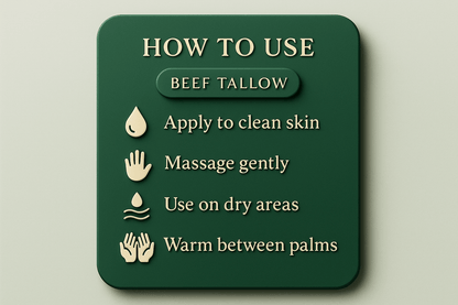 How to use pure beef tallow moisturizer - application instructions
