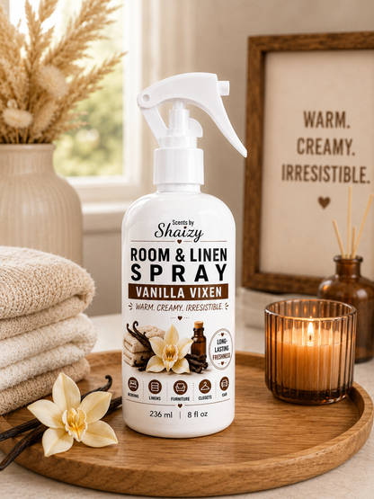 Vanilla Vixen Room & Linen Spray – Creamy Vanilla & Spicy Musk