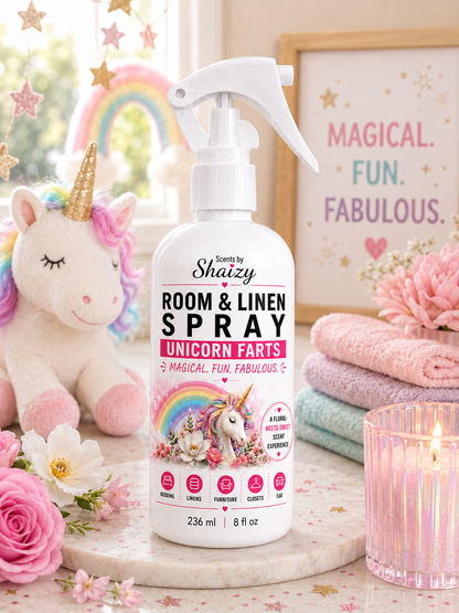 Unicorn Farts Room & Linen Spray – Floral Meets Sweet
