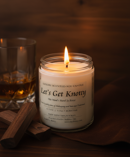 Let's Get Knotty Soy Candle - Sophisticated Masculine Lifestyle Image