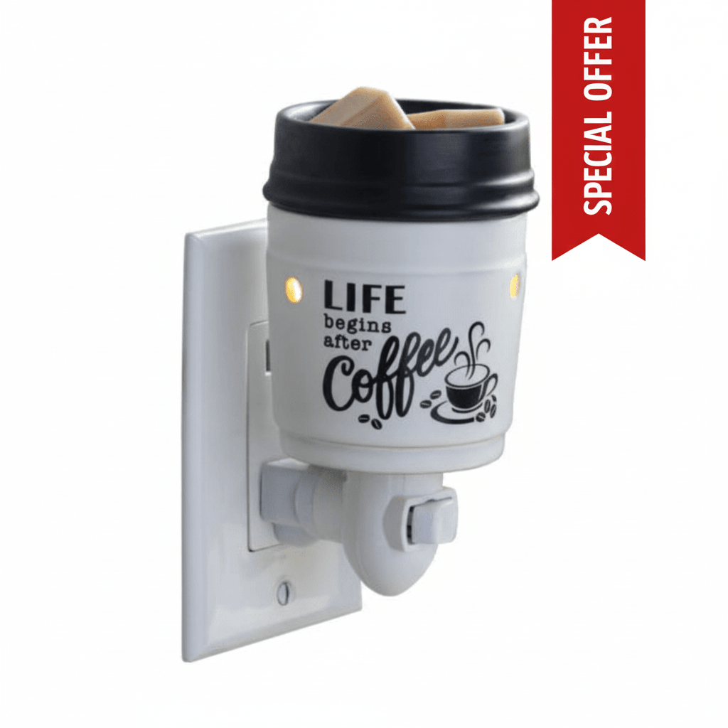 Pluggable Wax Warmer - Life Begins After Coffee - Scents By Shaizy