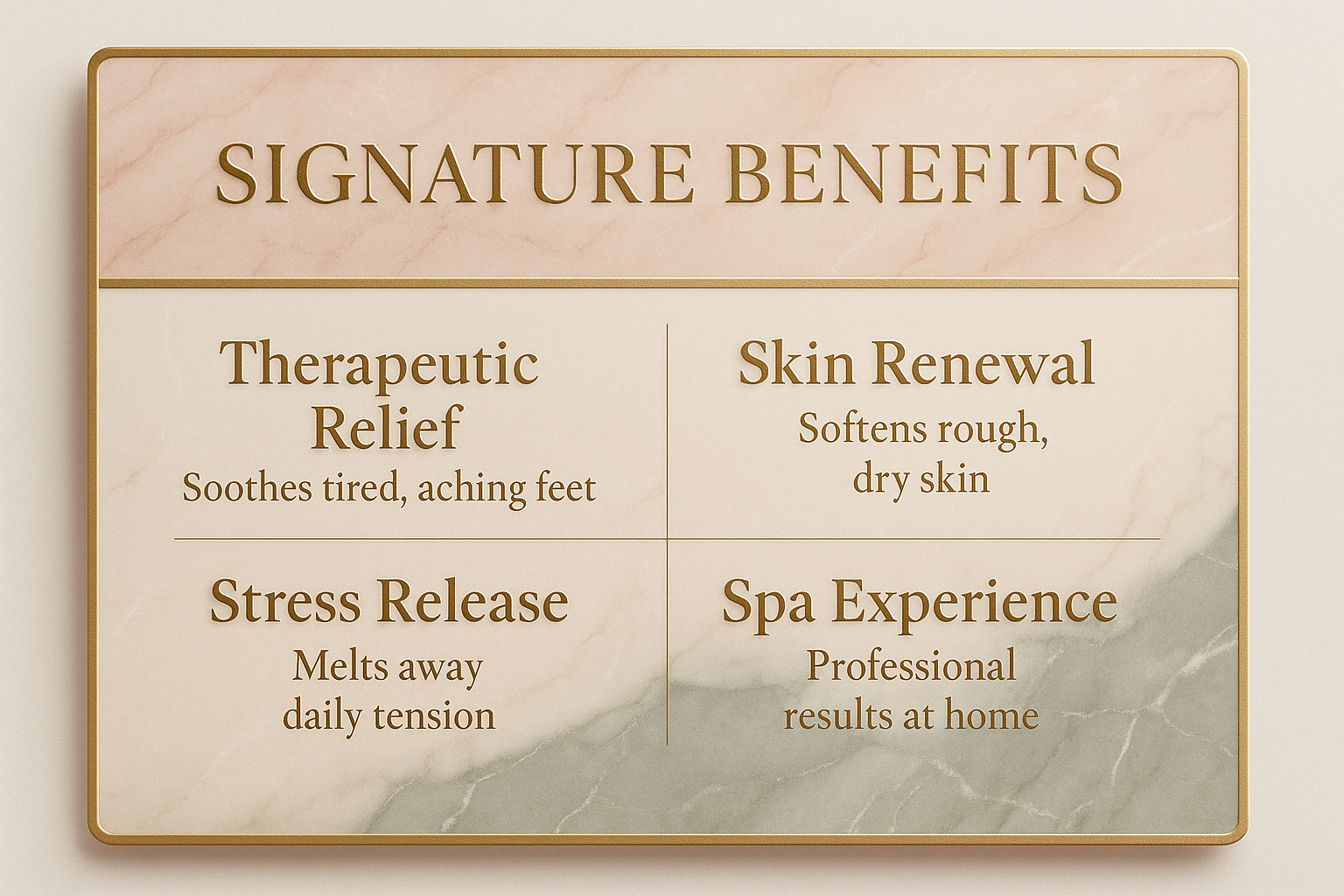 Luxury Signature Benefits
