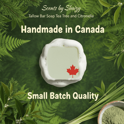 Tallow Bar Soap – Tea Tree & Citronella *available April 20 - Scents By Shaizy
