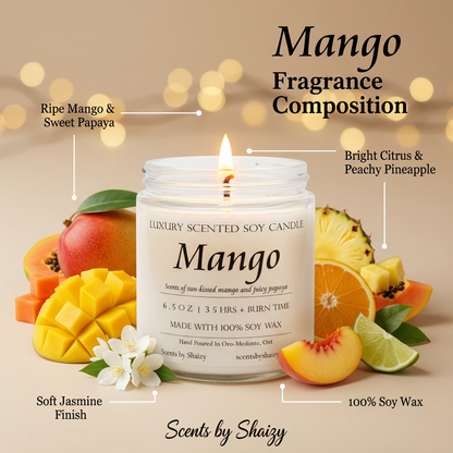 Mango candle fragrance composition