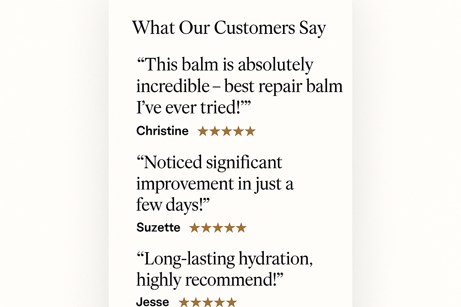 Mobile optimized reviews
