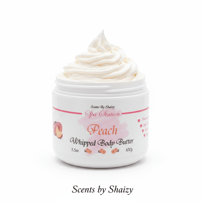Peach Body Butter - Sweet Whipped Shea Butter for Dry Skin - Scents By Shaizy