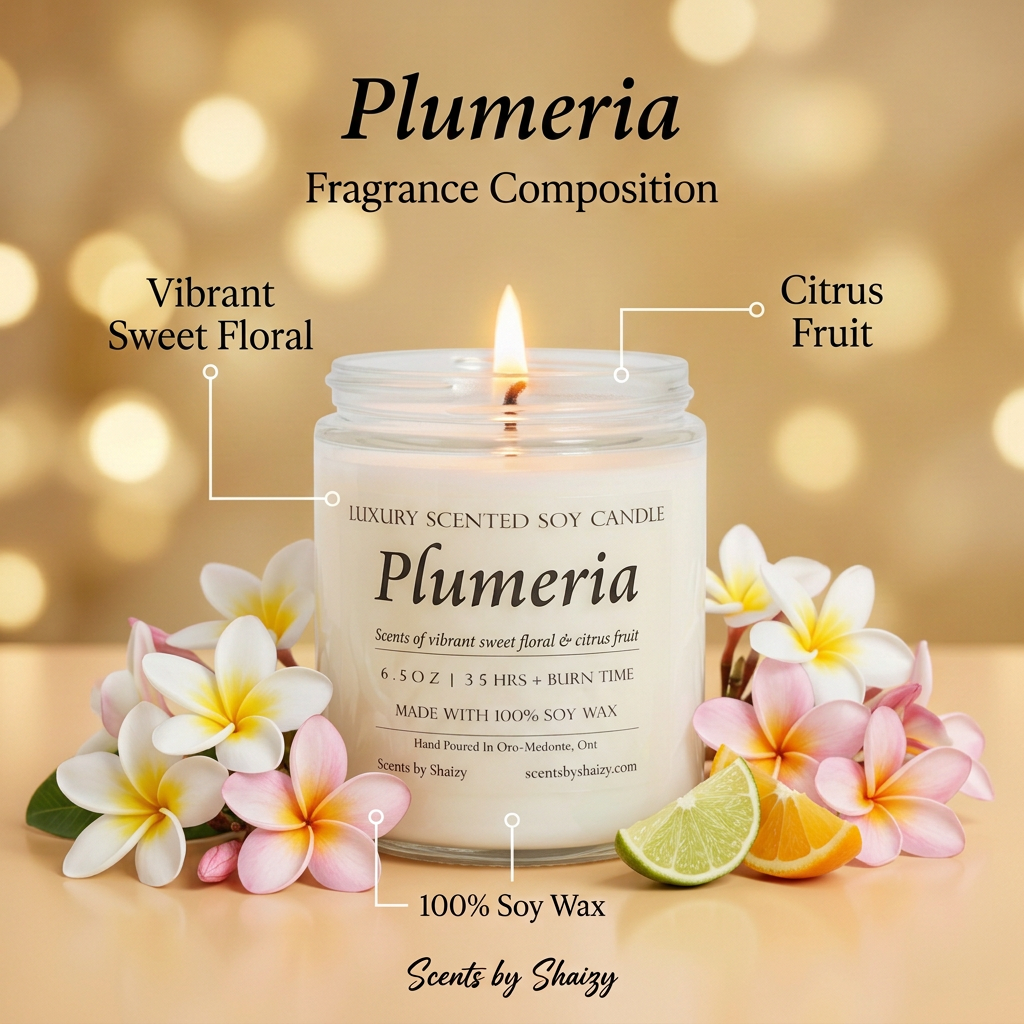 Plumeria fragrance composition in the golden style