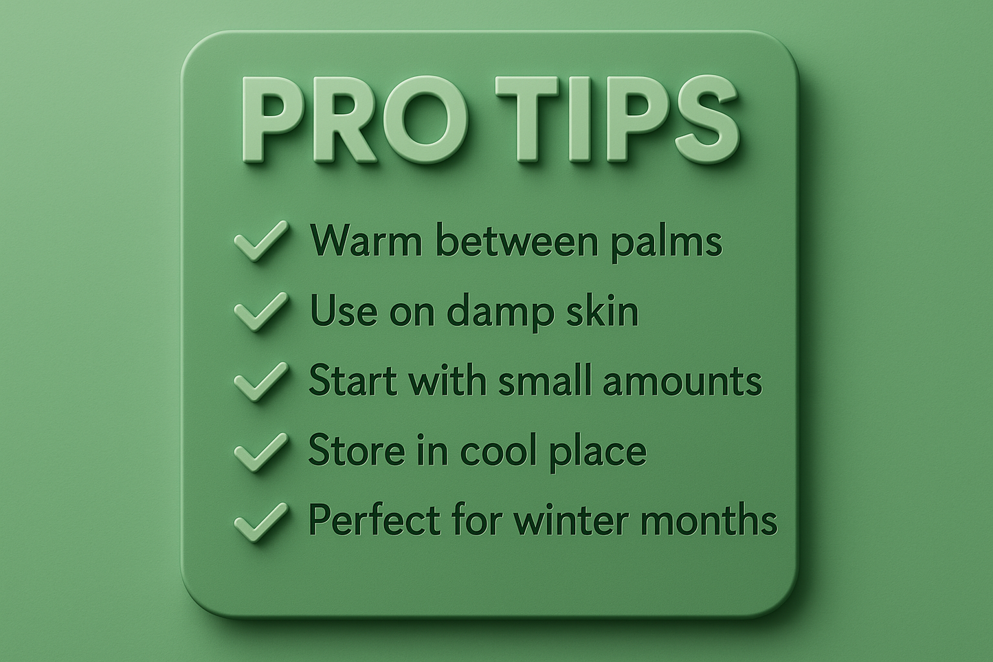 Pro Tips Card