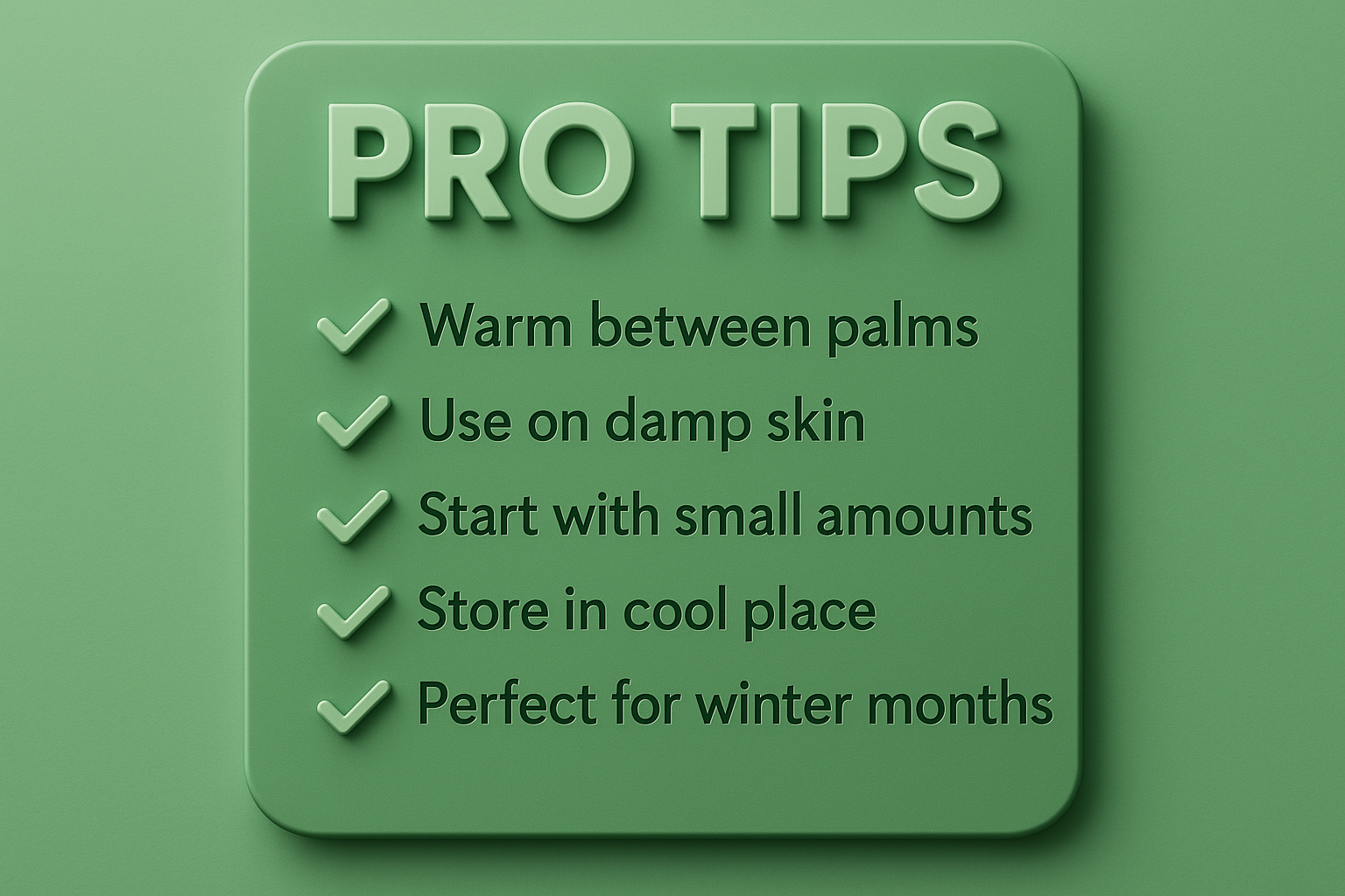 Pro Tips Card
