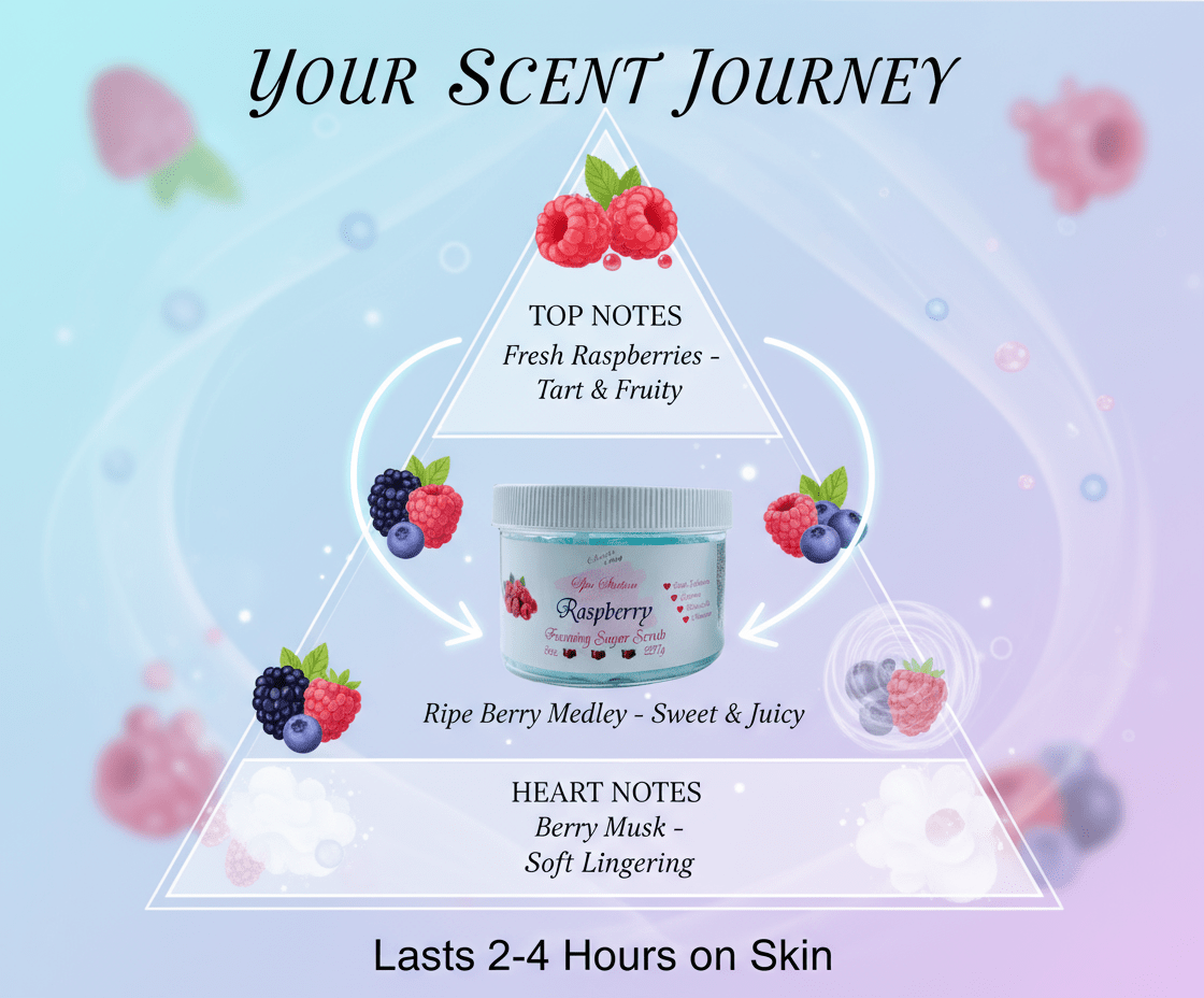 Raspberry Foaming Sugar Scrub 🍇 | 4 - in - 1 Body Scrub & Wash - Scents By Shaizy