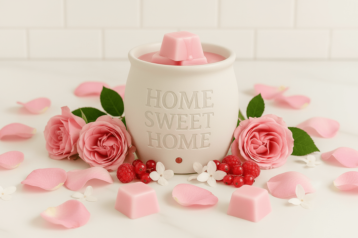 Rosy Little Secret Wax Melt – Red Currant, Rose & Peach - Scents By Shaizy