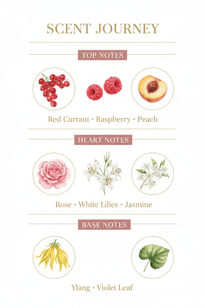 Rosy Little Secret Wax Melt – Red Currant, Rose & Peach - Scents By Shaizy