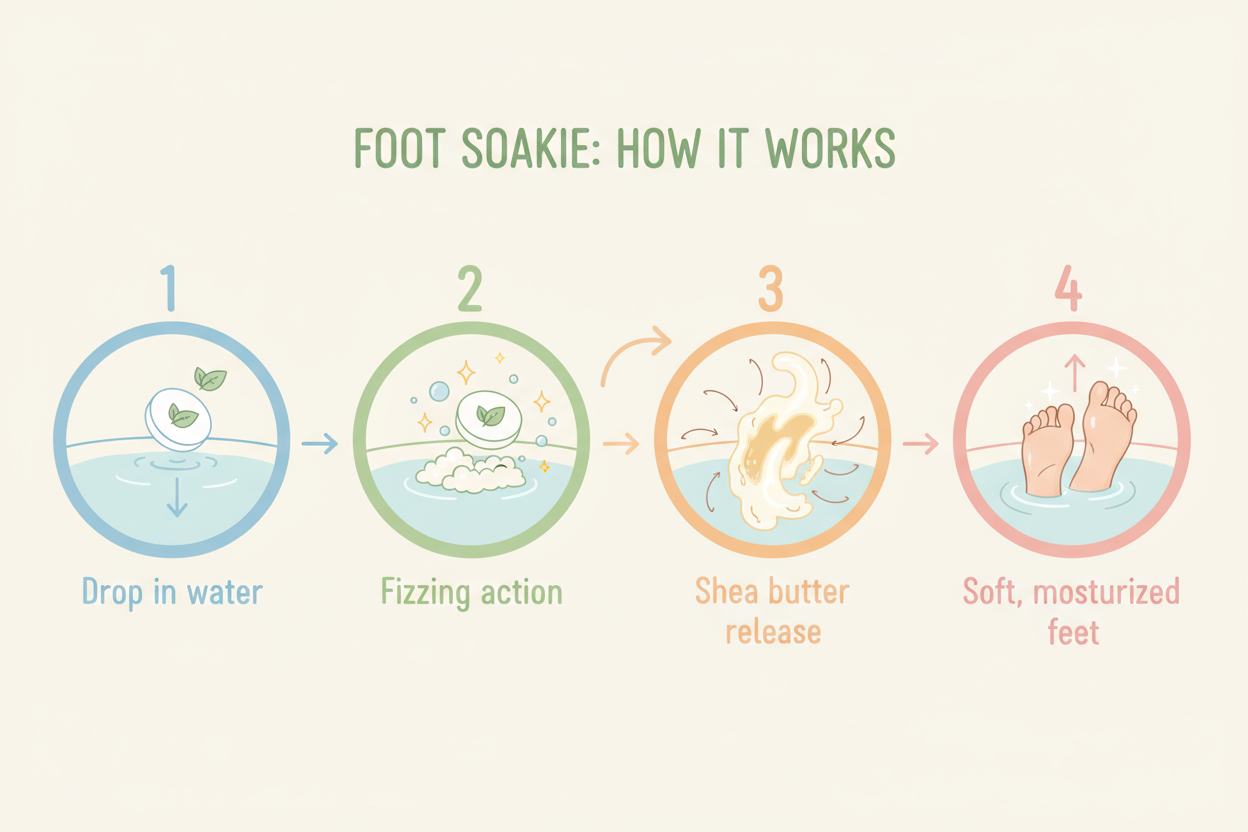 Step-by-step process with arrows