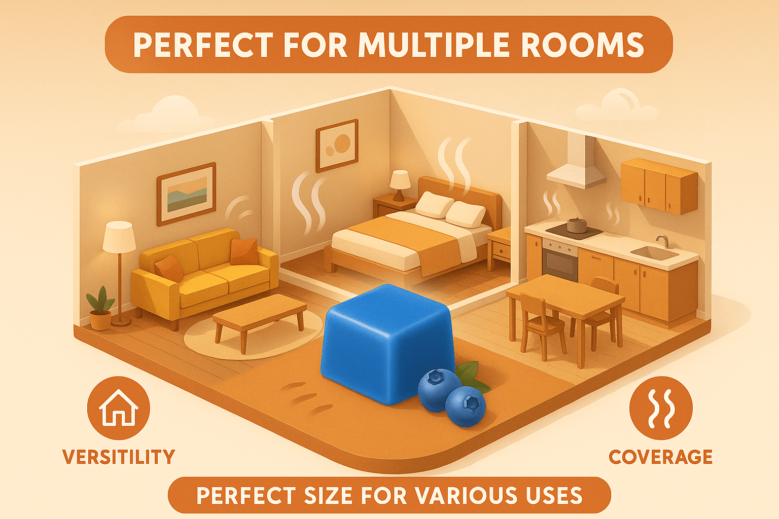 Strong scent throw wax melts - fills entire home multiple rooms - Blueberry Canada premium quality