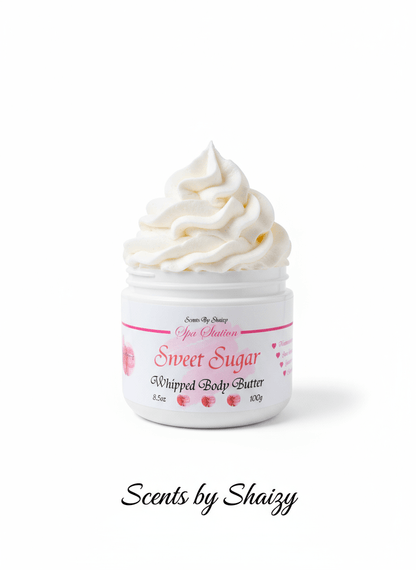 Sweet Sugar Body Butter - Vanilla & Tonka Bean Whipped Shea Butter - Scents By Shaizy