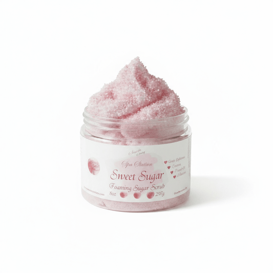 Sweet Sugar Foaming Body Scrub 🍓🍬 | 4 - in - 1 Body Scrub & Wash - Scents By Shaizy
