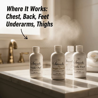 Swoobs Body Powder - Natural Talc - Free Anti - Chafing Powder - Scents By Shaizy