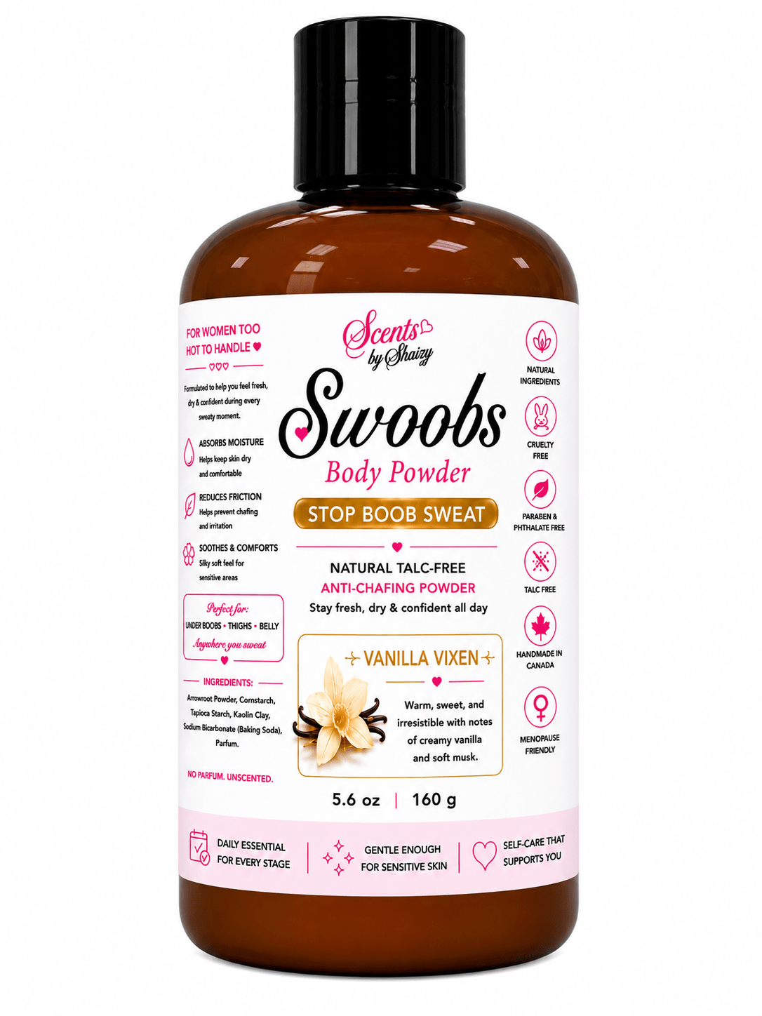 Swoobs Natural Talc-Free Body Dusting Powder - Scents By Shaizy