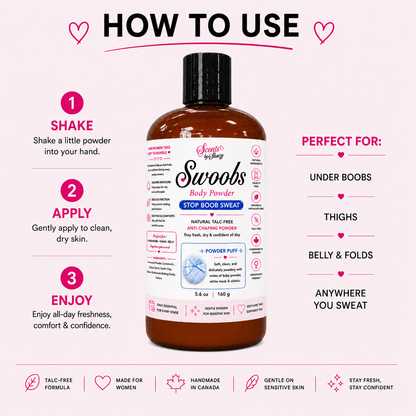 Swoobs Natural Talc-Free Body Dusting Powder - Scents By Shaizy