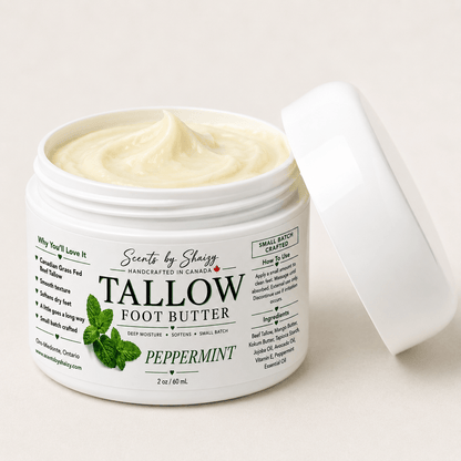 Tallow Foot Butter – Peppermint, 2 oz - Scents By Shaizy