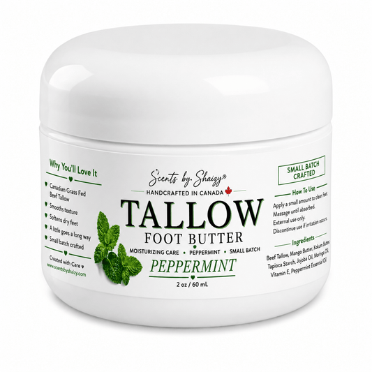 Tallow Foot Butter – Peppermint, 2 oz - Scents By Shaizy