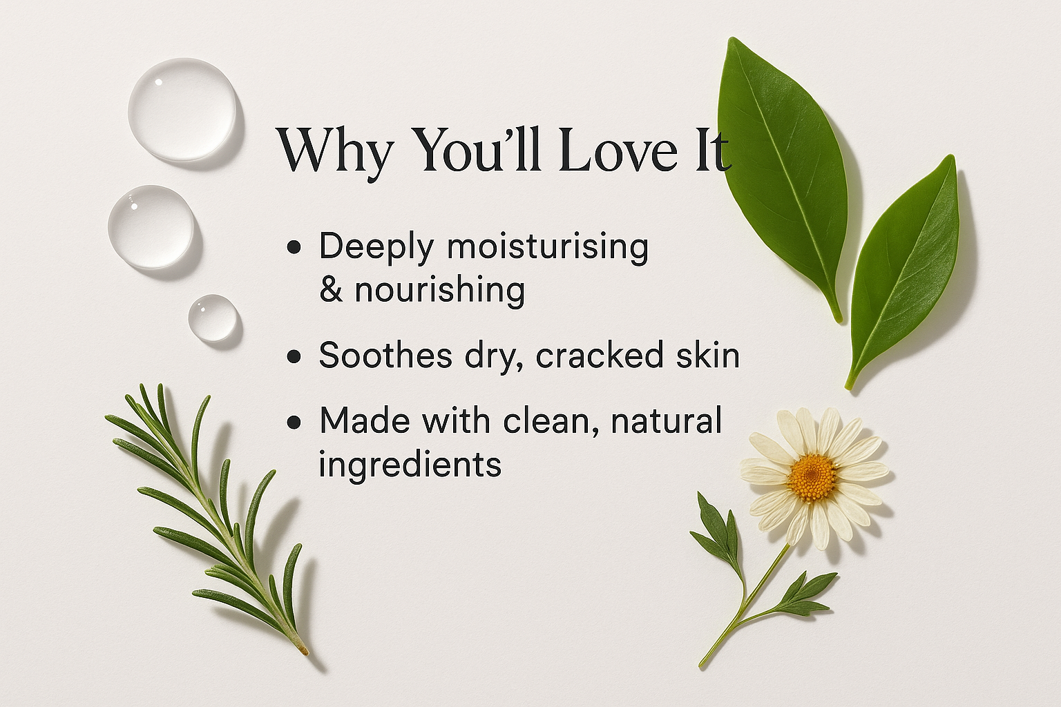 Updated benefits without non-greasy